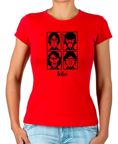 Polera Estampada Para Dama Jamaica Tablero The Beatles