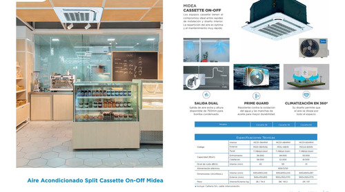 Aire Acondicionado Midea On Off 48.000 Btu/h Cassette On Off