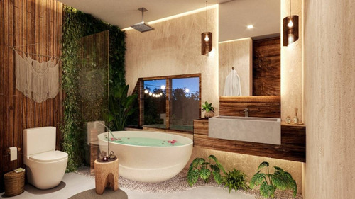 Imagen 9 de 18 de Increíble Casa De 3 Hab. Con Skyview, Y Alberca Propia Y Tobogán En Tulum P3457