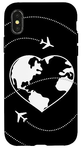 Funda Para iPhone X/xs World Map Travel Adventure Flight Att