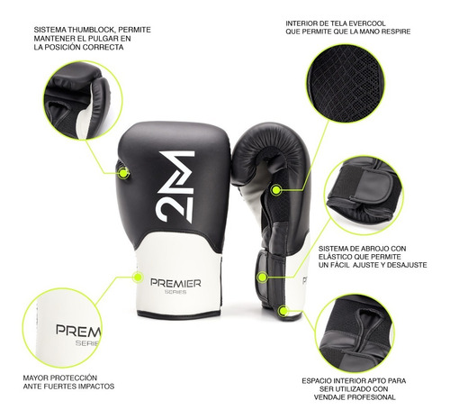 Imagen 2 de 10 de Guantes De Boxeo 12 Y 14 Oz Velcro Importado Profesional Box