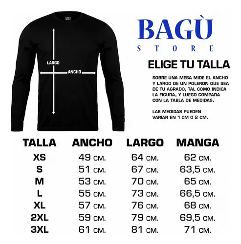 Polera Bagù Manga Larga Hombre Jersey Primera Capa