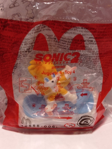 Tails 1 Sonic 2 Juguete 4 La Película Colección Mcdonalds 