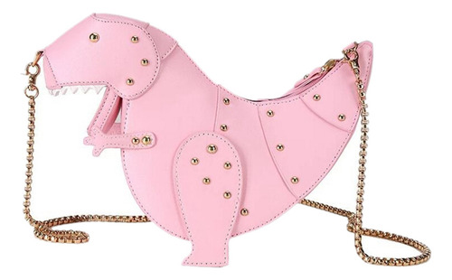 Mujeres Lindo Dinosaurio 3d Bandolera Remache Chic Cadena