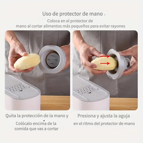 Rallador 6 En 1 Multifuncional Rebanador Con Accesorios Para Cocina Versátil Y Práctico Para Cortar, Rallar Y Rebanar Verduras Y Frutas