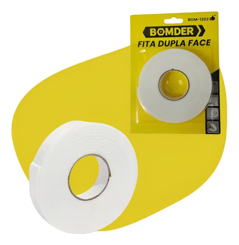 Kit 2 Fitas Banana Dupla Face Espuma Eva Fita Fixa Espelho