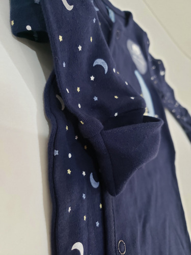 Mameluco Pijama Bebe Niño, 12 Meses Azul Nuevo 100% Algodón