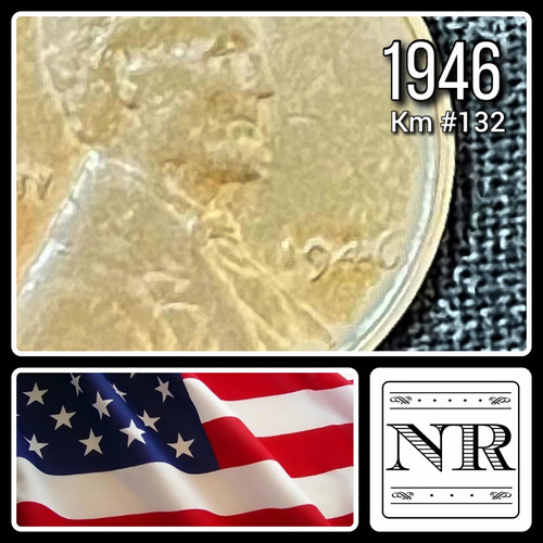 Estados Unidos - 1 Cent - Año 1946 - Liso - Lincoln Wheat