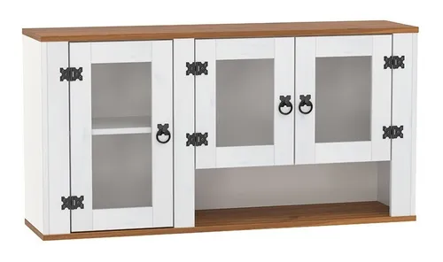 Mueble De Cocina - Aereo 3 Puertas Madera Mv - Alacena - Lcm Color Blanco/Roble