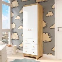 Comprar Guarda-roupa Espresso Móveis Espresso Móveis Cor Branco Brilho\u002Famêndoa De Mdf Com 2 Portas