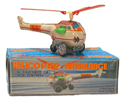 Juguete :  Helicoptero Ambulancia A Friccion