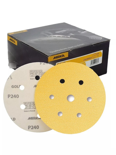 Caja 100 U. Mirka Disco Gold 6 Agujeros Roto-orbital #400