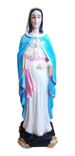 Santísima Virgen De La Dulce Espera. 30 Cm. Resina. 