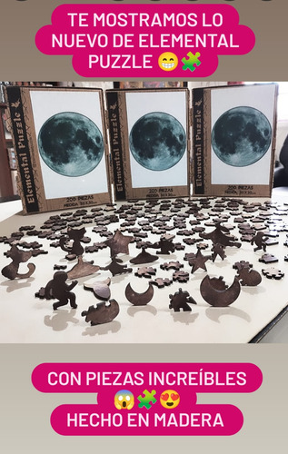 Rompecabezas De Madera Elemental Puzzle. Luna - Cod 200