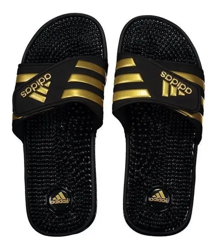 Chinelo adidas Adissage Preto E Dourado | MercadoLivre