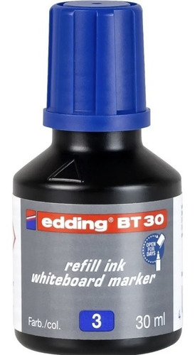 Tinta De Recarga Edding Bt30 Borrable Azul 30 Ml X1 Und