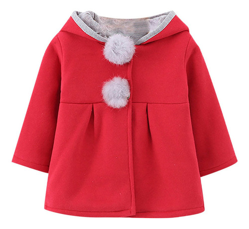 Abrigo Con Capucha Para Niñas, Estilo Invierno, Talla Pequeñ