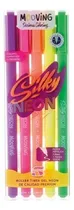Comprar Lapiceras Roller Gel Tinta Neon Mooving Silky Fluo X5
