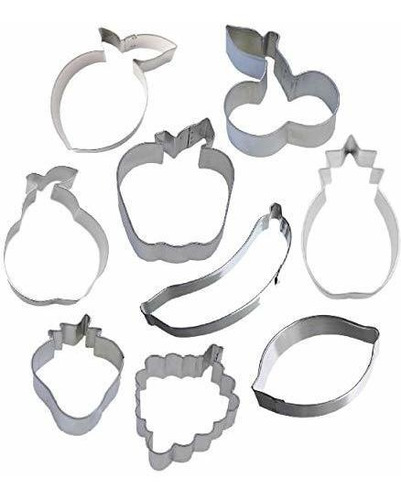 9 Piece Fruit Stand Apple Banana Lemon Peach Cookie Cutter S