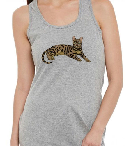 Musculosa Gato De Bengala Atigrado Art