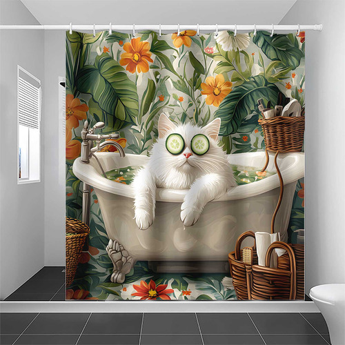 Cortina De Ducha W Holiday Decoration Home Bathroom Dry And