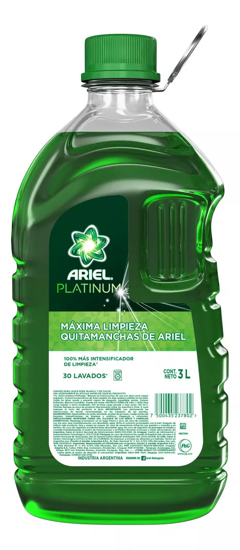 Primera imagen para búsqueda de jabon liquido ariel 3 litros