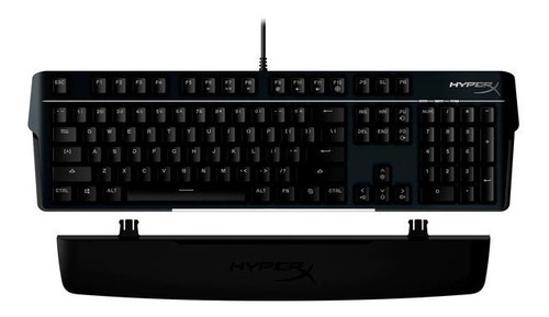 Imagen 2 de 6 de Teclado gamer HyperX Alloy MKW100 QWERTY TTC Linear Red inglés US color negro con luz RGB