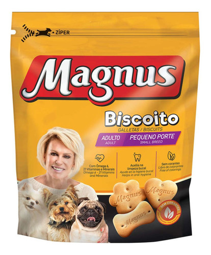 Petisco Biscoito Magnus Croc Para Cães Pequeno Porte 1kg
