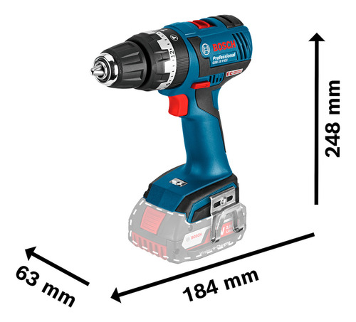 Rotomartillo Inalámbrico Bosch GSB 18V-EC 1/2' Taladro Cincelador 18V 06019E9100 S/b