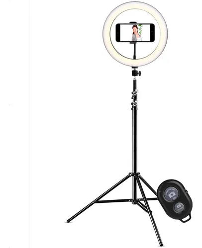 Aro De Luz 26cm Tr pode 2 Mt. Bluetooth Led 3 Tonos 10 Nivel