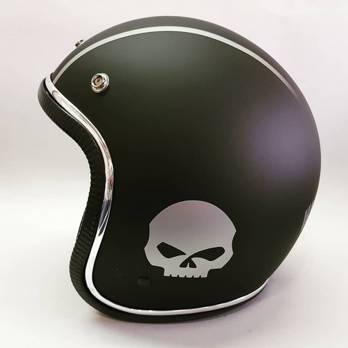 Imagem 3 de 6 de Capacete Oldschool Hd Iron Classico Pronta Entrega