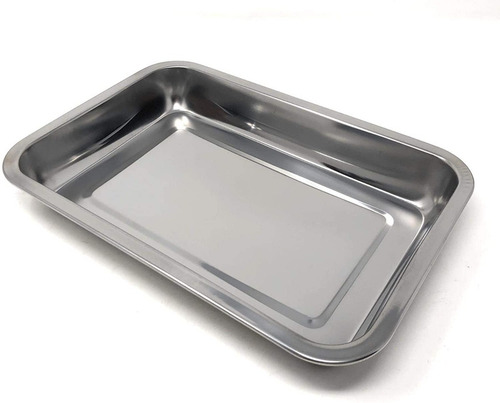 Imagen 1 de 5 de Asadera Rectangular De Acero Inoxidable 36x27cm | Ero