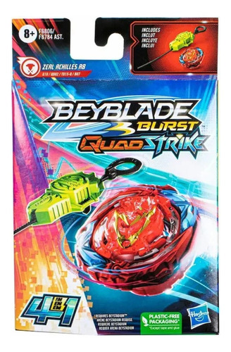 Beyblade Burst Quad Drive Zeal Achilles A8 - Hasbro Original