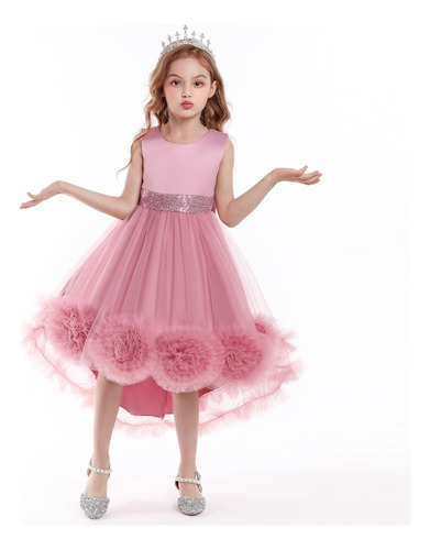 Vestido Niñas Elegante Princesa Fiesta Boda Bebés 3 A 11años