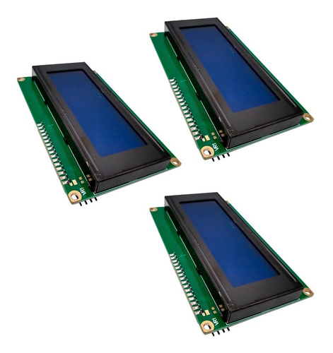 Paquete Display Lcd 20x4 Con I2c Azul Compatible Arduino