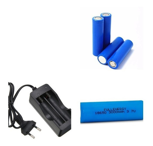 Imagen 1 de 1 de Bateria Recargable 18650 3.7v 6800 M + Cargador 220 Volt