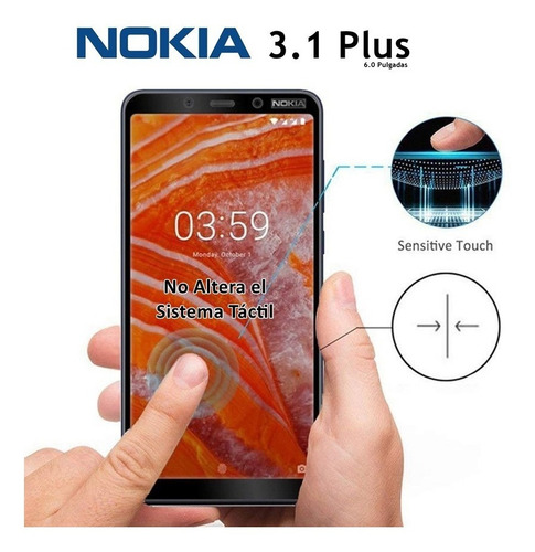 Funda Rigida + Templado Full Cover Full Glue Nokia 3.1 Plus