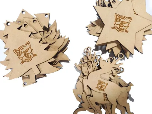 comprar 10 Formas 10cm Logo Navideñas Colgar Fibrofacil Mdf Navidad