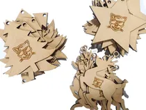 Comprar 10 Formas 10cm Logo Navideñas Colgar Fibrofacil Mdf Navidad