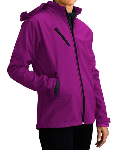 Campera Soft Shell Mujer Impermeable Interior Micro Polar