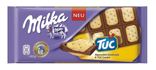 Chocolate Milka Con Galleta Salada Tuc Importada Alemania