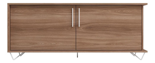 Mueble de Tv Rack 60 pulgadas, Mesa para TV 2 Puertas, Madera MDF con acabado natural