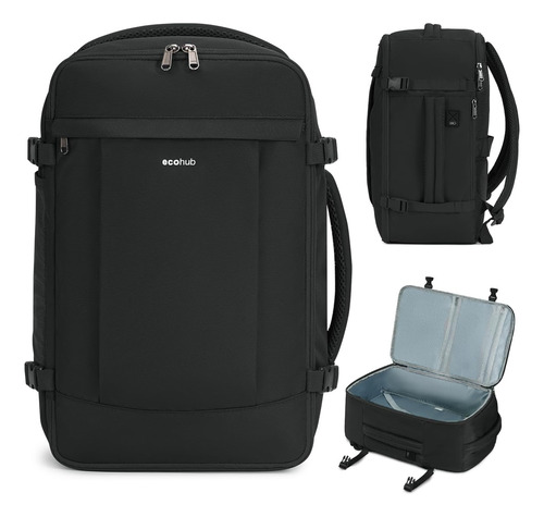 Mochila De Viaje Ecohub De 30 Litros Con Carga Usb Para Portátil De 15,6 Pulgadas, Color Azul