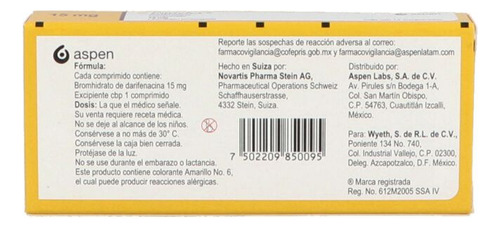 Emselex 15 Mg Caja Con 14 Tabletas