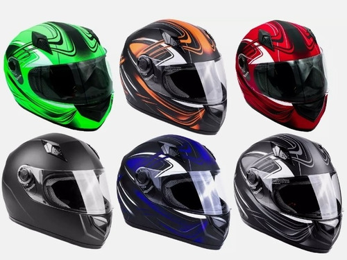 Casco Typhoon U.s.a. Varios Colores Y Talles Moto Pista Dot