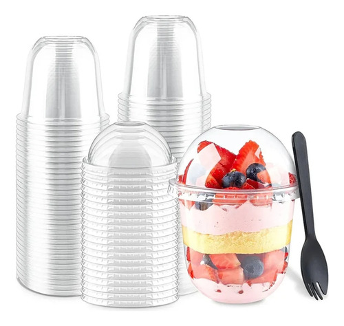Vasos De Postre Desechables Para Pudín, 100 Unidades, 360 Ml