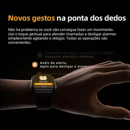 Relógio Smartwatch A10 Mini A Prova D'água Amoled 2 Pulseira