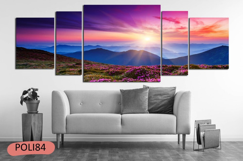Imagen 5 de 10 de Cuadros Polipticos Paisajes Y Decorativos 160x60 Tela Lienzo