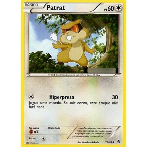 Patrat - Pokémon Normal Comum - 78/98 - Pokemon Card Game