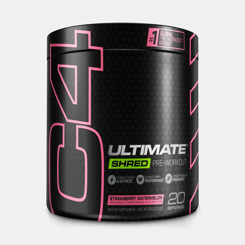 Cellucor Pre-entreno C4 Ultimate Shred 20 Servicios / 350gr Sabor Fresa Sandía